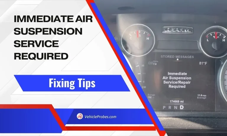 Immediate Air Suspension Service Required: 7 Warning Fixes